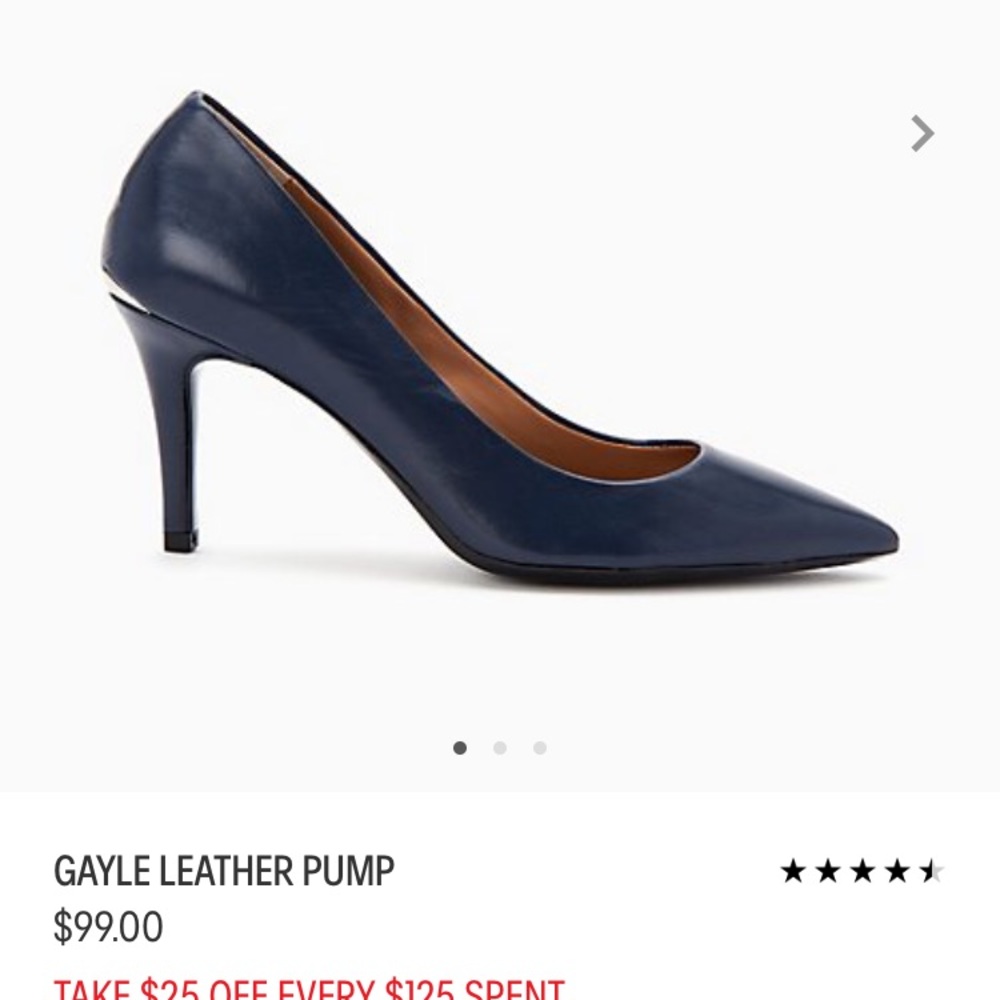 Firm Price * Calvin Klein - Gayle Leather Pump
